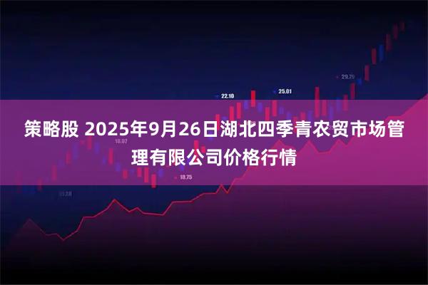 策略股 2025年9月26日湖北四季青农贸市场管理有限公司价格行情